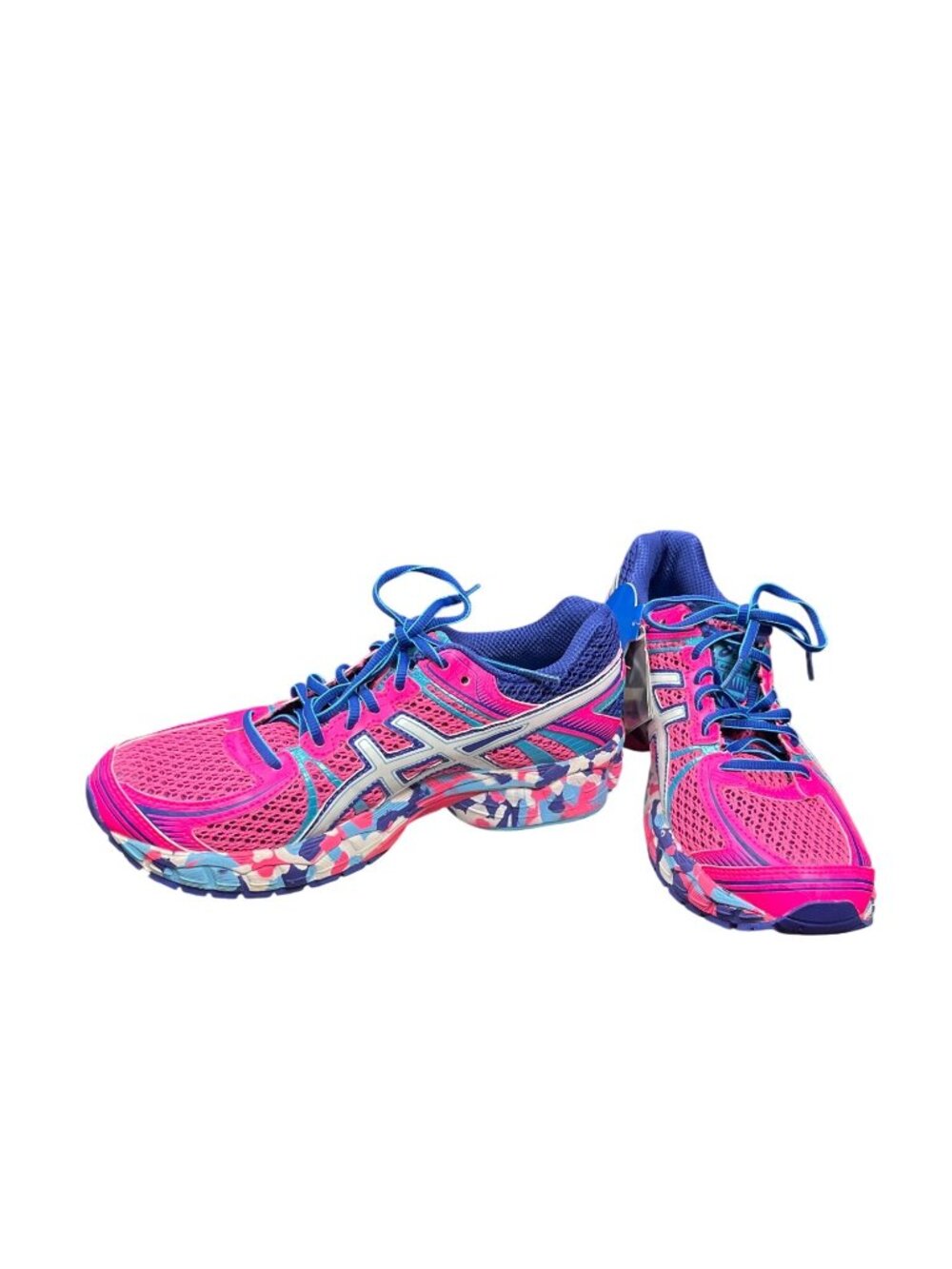 Asics Gel Flux  T3D9Q wms pink blue low walk running sneakers sz 8 SKU 10-382